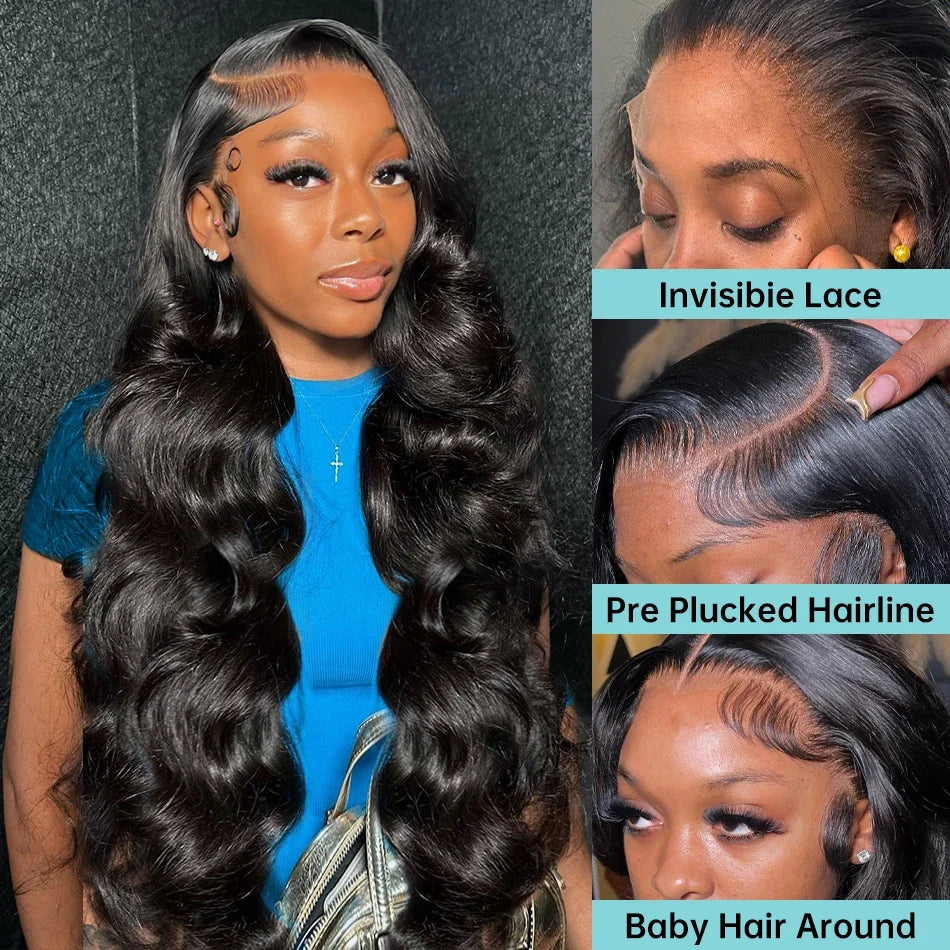 Glueless Body Wave 13x6 HD Lace Frontal Wig – 40 Inch Human Hair