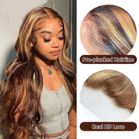 P4/27 Highlight Body Wave 13x6 HD Lace Front Wig – Human Hair
