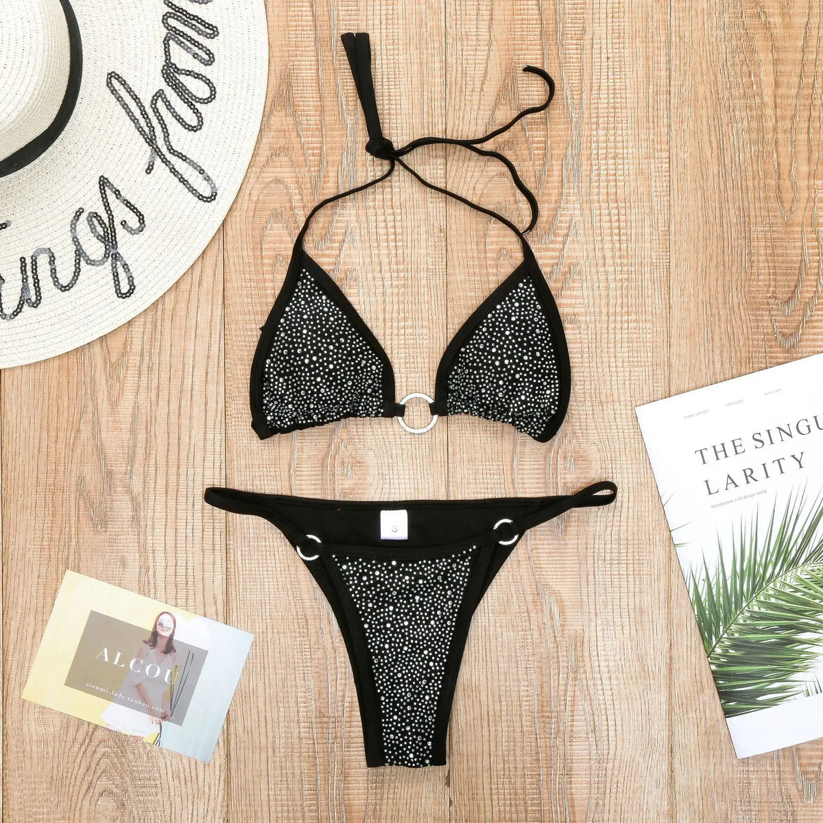 Rhinestone Micro Bikini Set