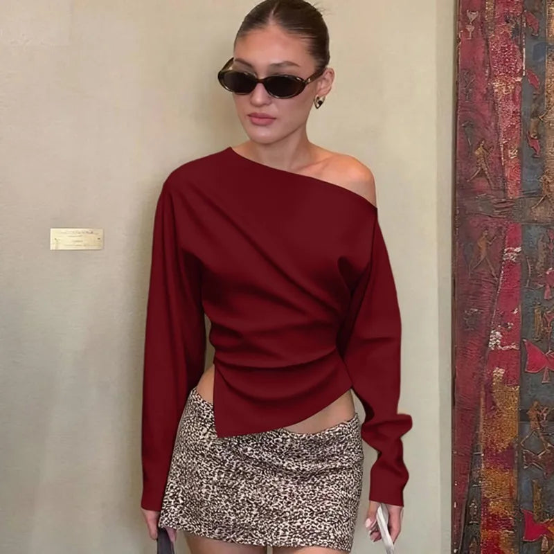 Strapless Pleated Slim Top