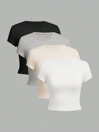 Essential Crew Neck Tee – 4-Pack