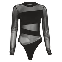 Cut-Out Cross Mesh Jumpsuit