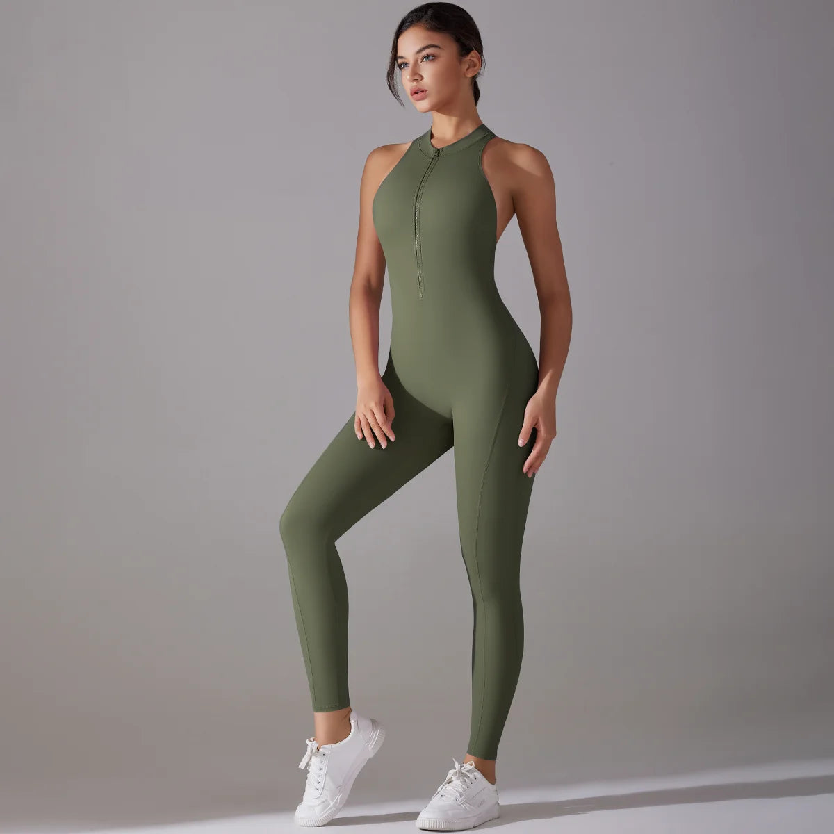 Backless Scrunch Sporty Jumpsuit