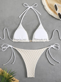 Sexy Micro Bikini 2025 Women Chain Swimsuit Female Swimwear Thong Bikinis Sets Brazilian Bathing Suit Beach Wear Lace Up Biquini
