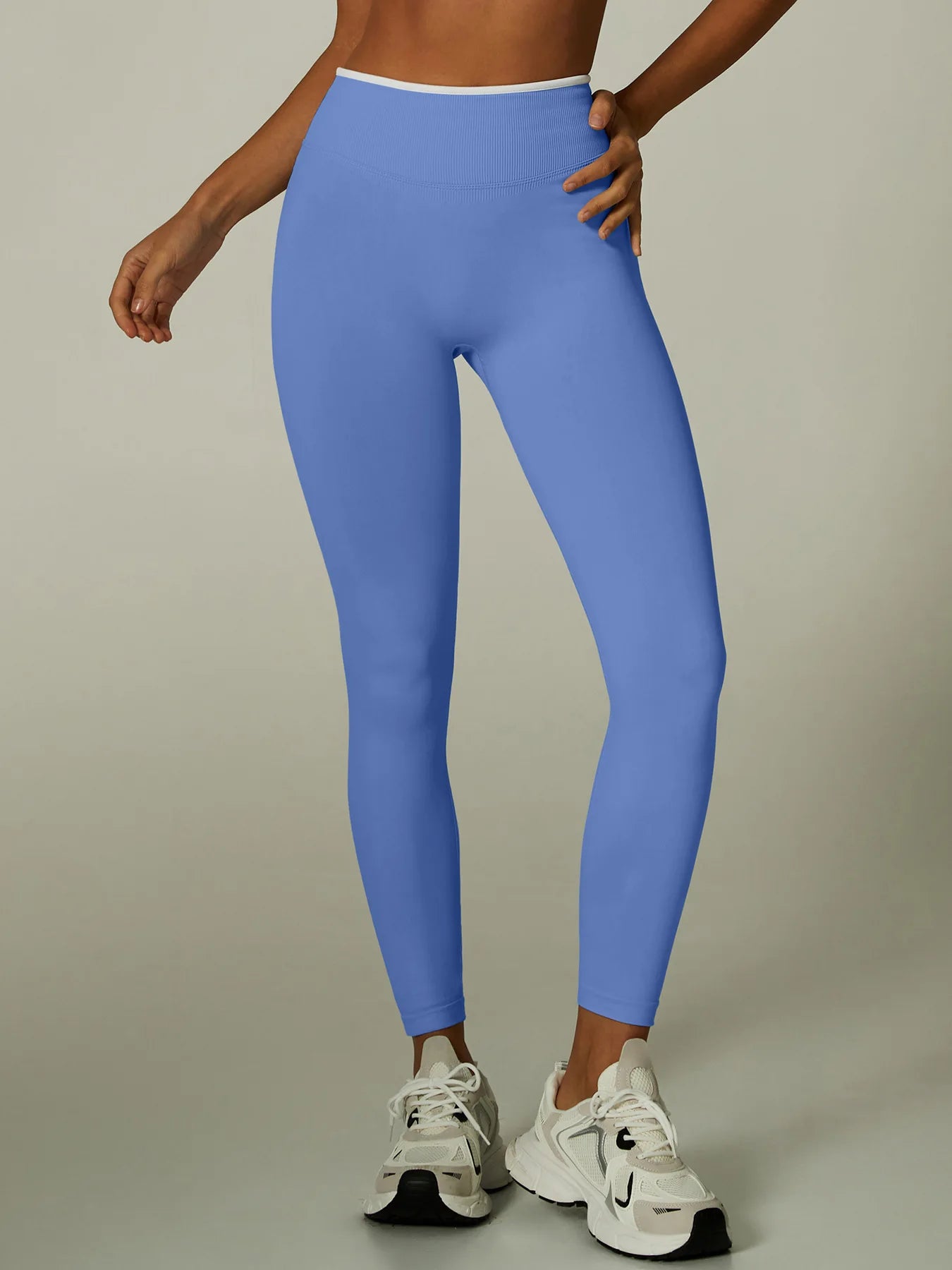 Color Contrast Backless Seamless Yoga Set
