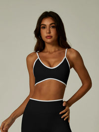 Color Contrast Backless Seamless Yoga Set