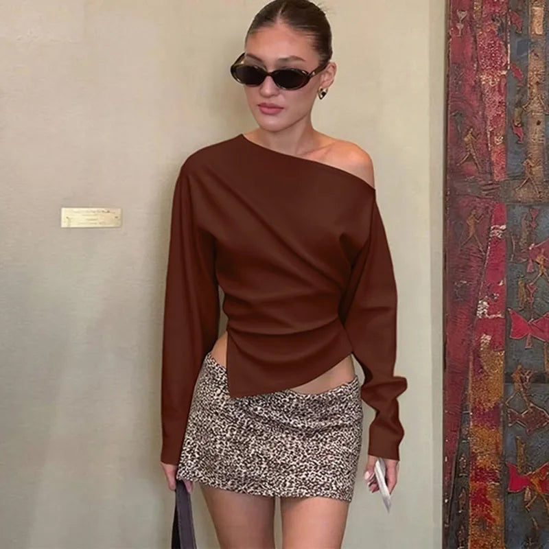 Strapless Pleated Slim Top