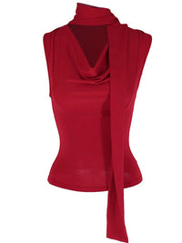 V-Neck Bandage Knit Tank Top