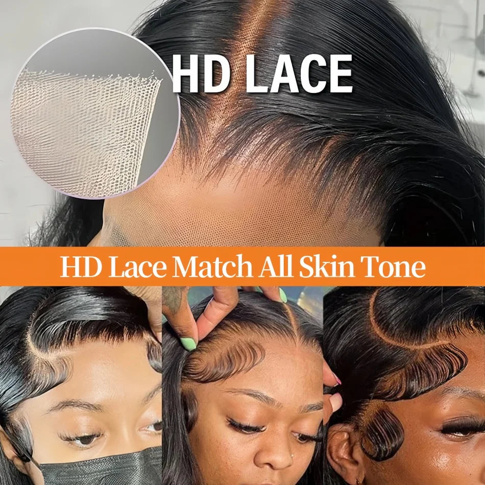 200 Density Body Wave HD Lace Wig – 13x4 & 13x6 Human Hair