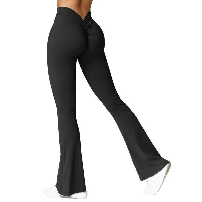 V-Back High Waist Push-Up Leggings
