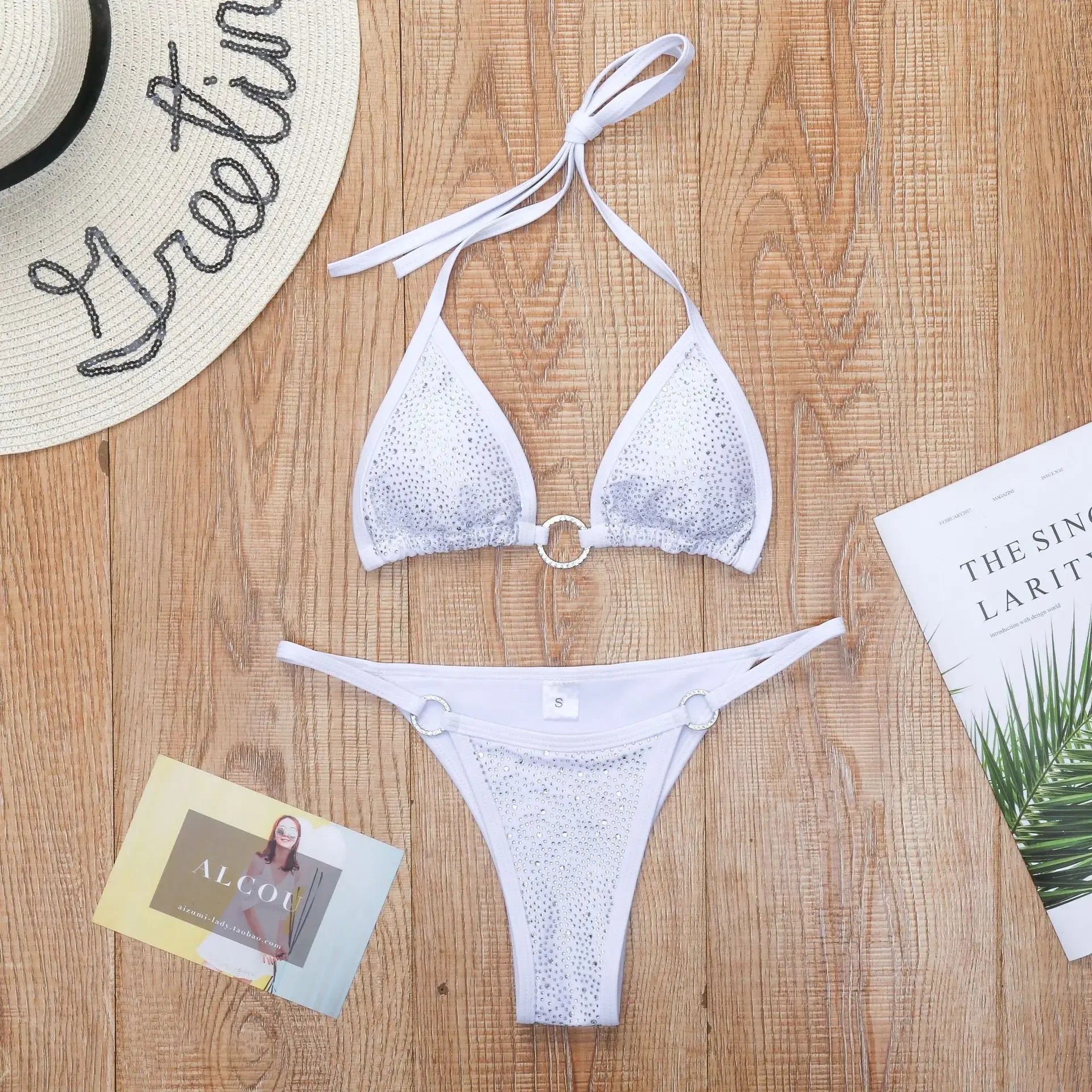 Rhinestone Micro Bikini Set