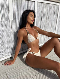 Sexy Bikinis Swimsuits - Women's Solid Color Swimwear Push Up Female Beach Swimwear Bathing Suits Brazilian Bikini Pool Bather