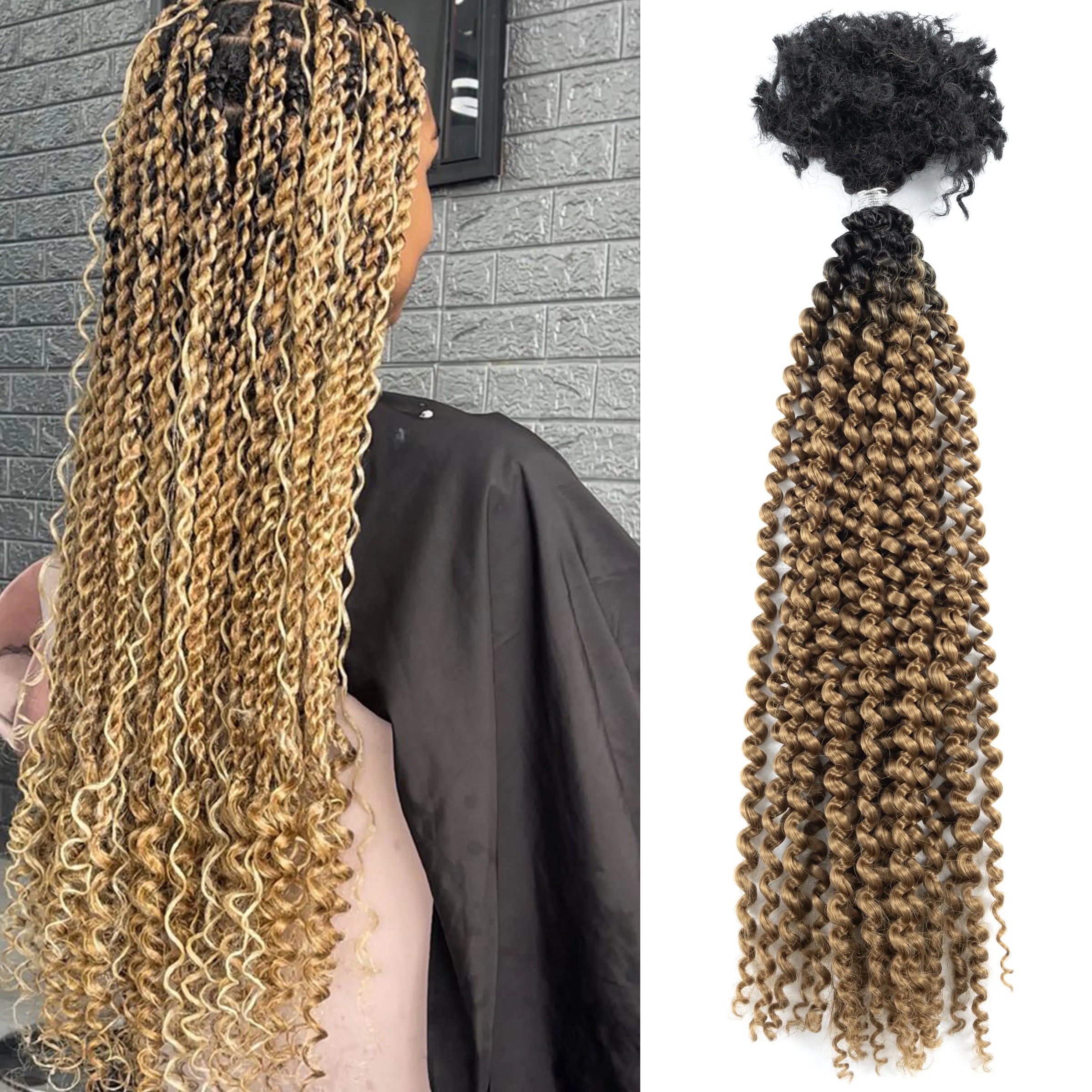 Private Label #T1B-27 Ombre Color Virgin Blend Hair Extensions Artificial Hair Bulk for Black Woman