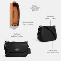 COACH Macie Saddle Bag, Black