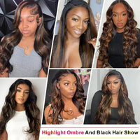 Highlight Body Wave HD Lace Wig – P1B30 Ombre | 13x4, 13x6 & 5x5 Glueless | 200% & 250% Density