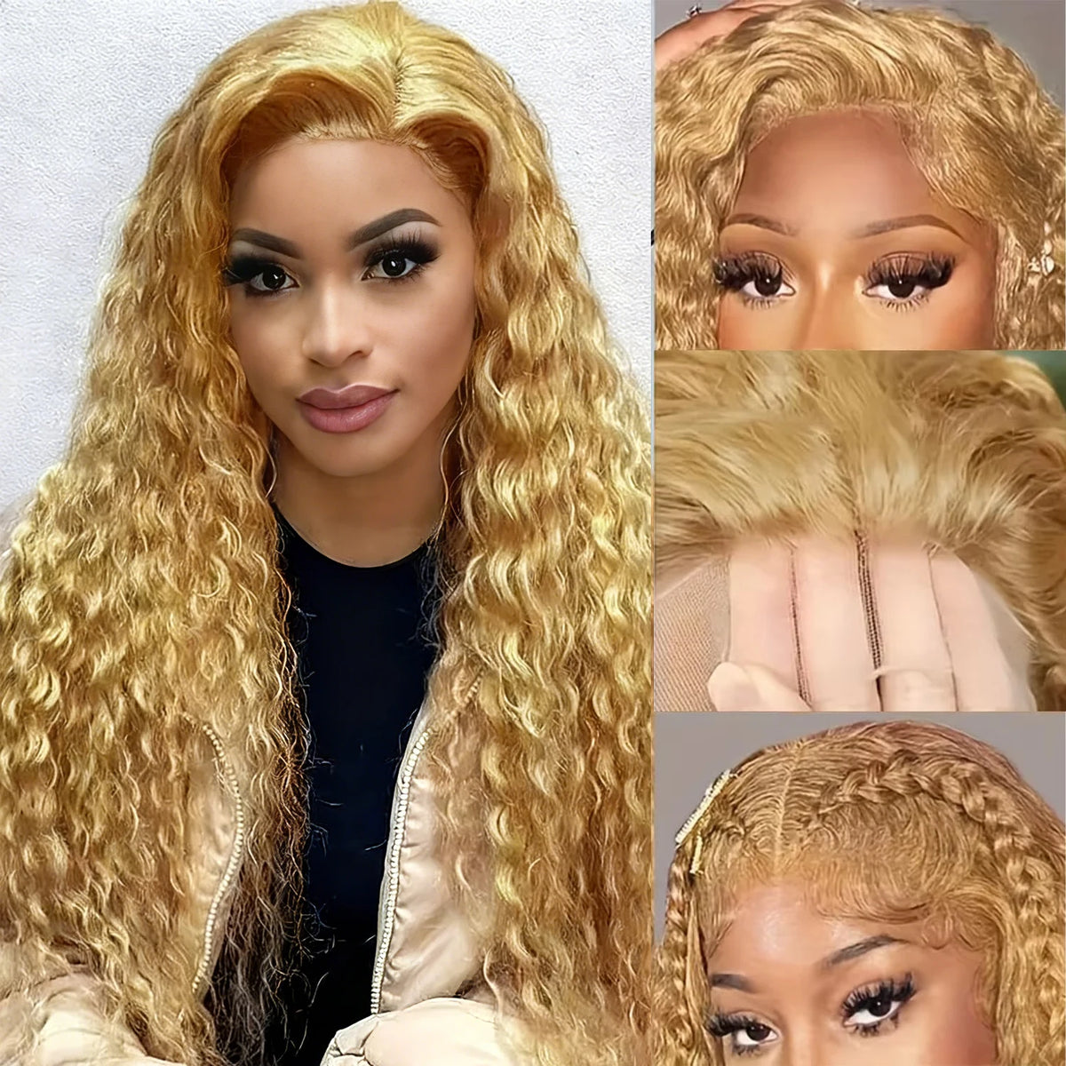 Honey Blonde #27 Deep Wave HD Lace Wig – 13x4 & 13x6
