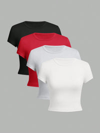 Essential Crew Neck Tee – 4-Pack