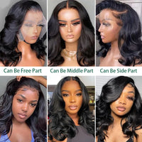 Body Wave Bob Wig – Natural Black 13x4 & 13x6 | Short Lengths