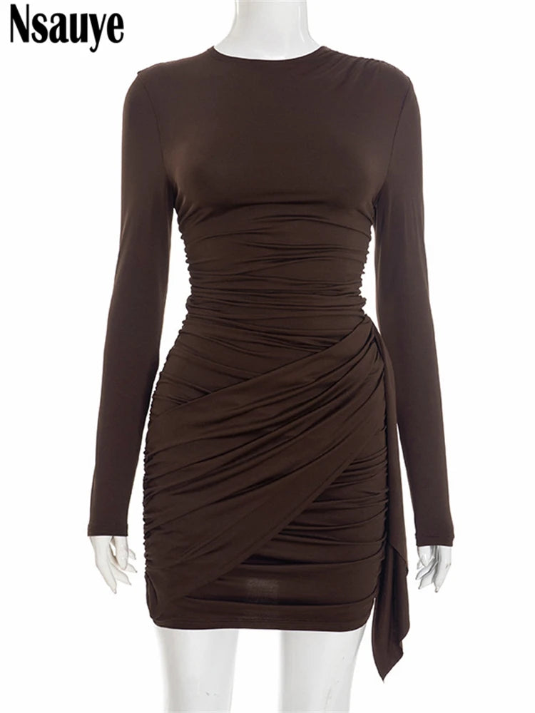 Short Wrap High Waist Mini Dress