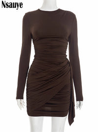 Short Wrap High Waist Mini Dress