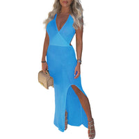 Elastic Crochet Beach Maxi Dress