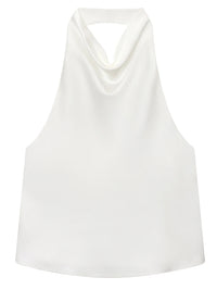 Satin Halter Corset Vest Top
