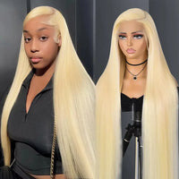 613 Blonde Straight Human Hair Wig