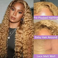 Honey Blonde #27 Deep Wave & Curly HD Lace Wig – 13x4 & 13x6 | 180% & 200% Density