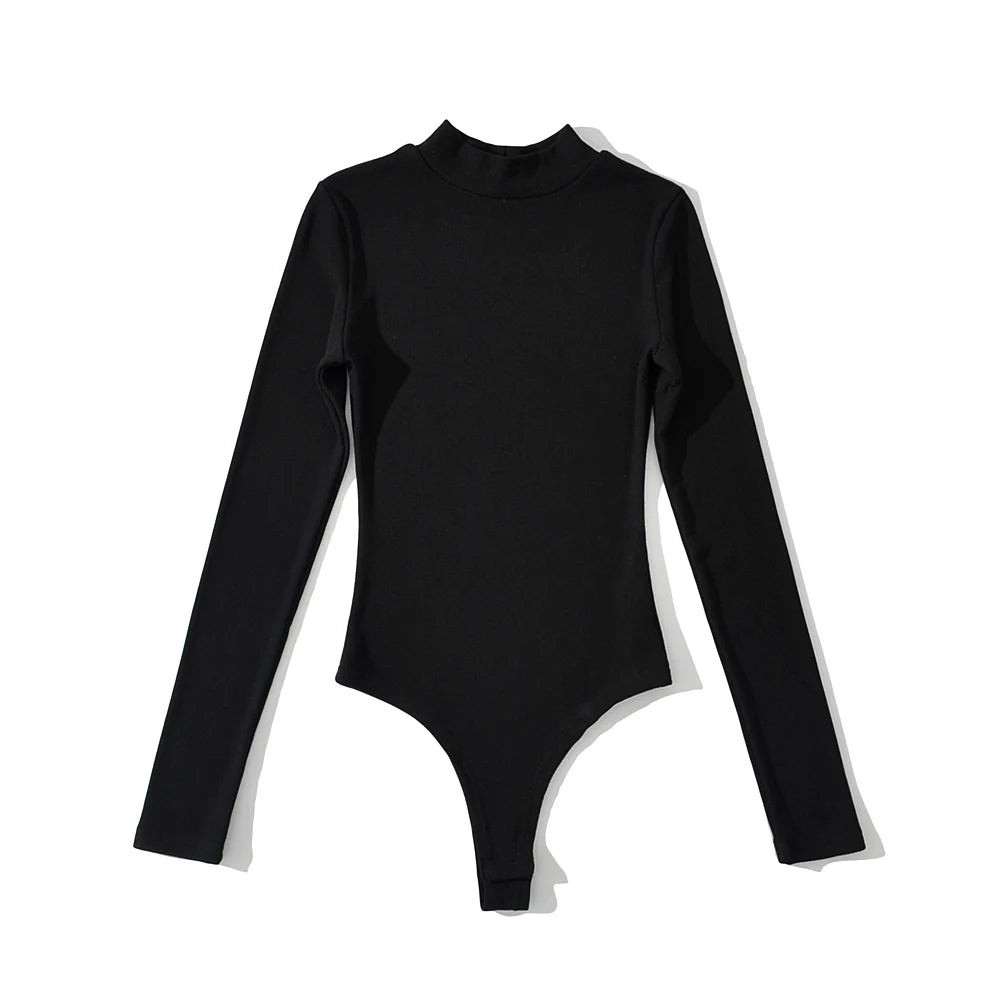 Ribbed Long Sleeve Fleece-Lined Bodysuit