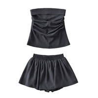 Strapless Tank Top & Mini Skirt Set