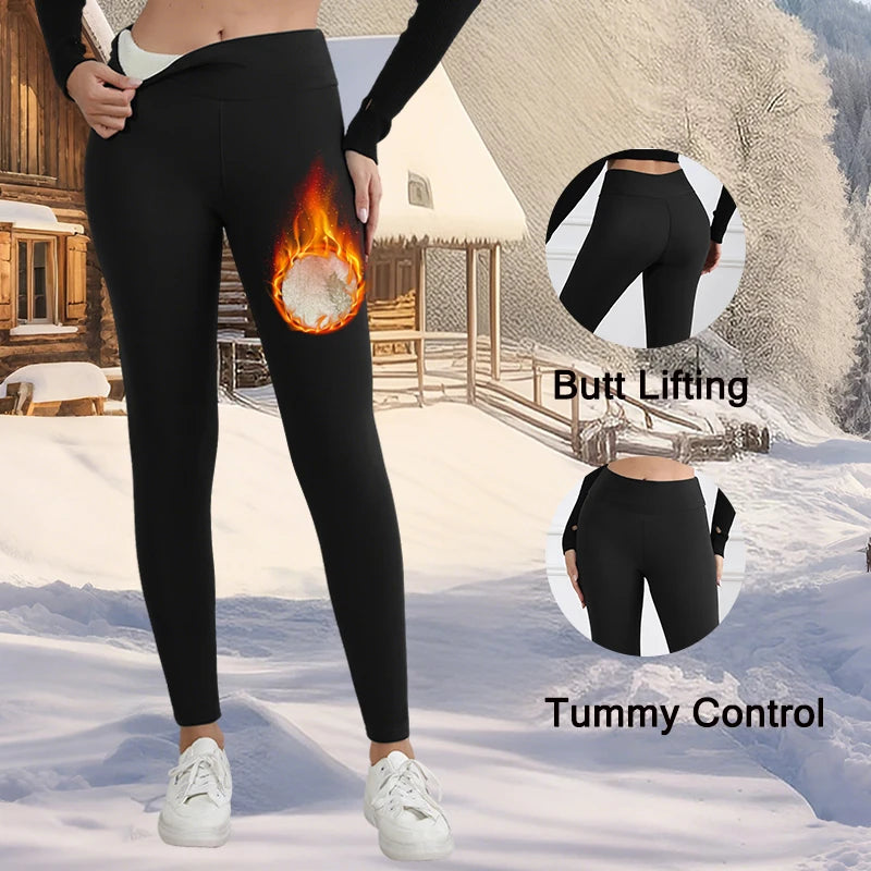 Fleece-Lined High Waist Thermal Leggings