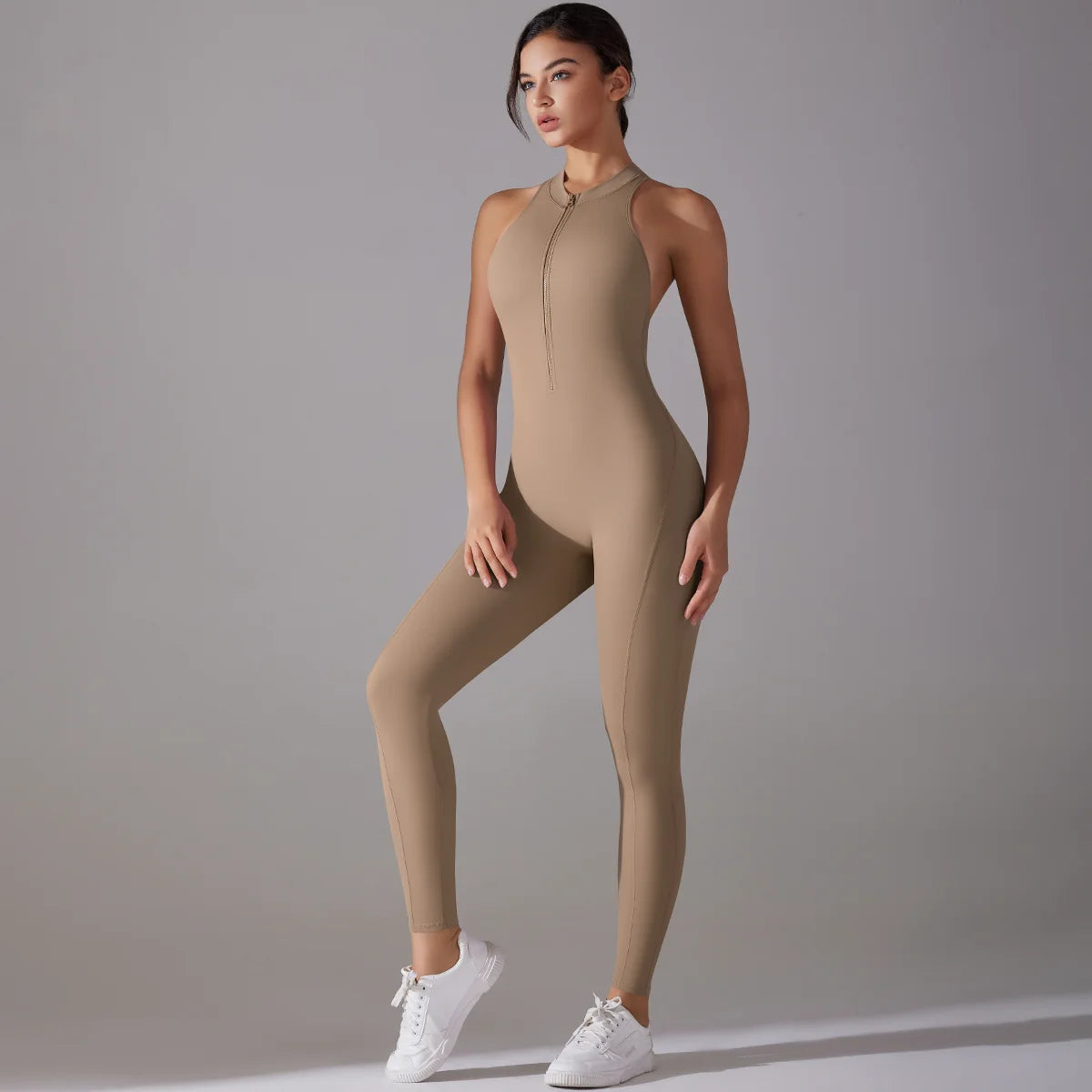 Backless Scrunch Sporty Jumpsuit