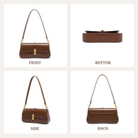 Shoulder Bag for Women, Genuine Leather Crossbody Bag Handbag with Removable Adjustable Straps