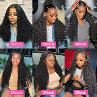 Natural Black Curly & Wave HD Lace Wig – 13x4 & 13x6 | 180% & 200% Density | 16–40 Inches