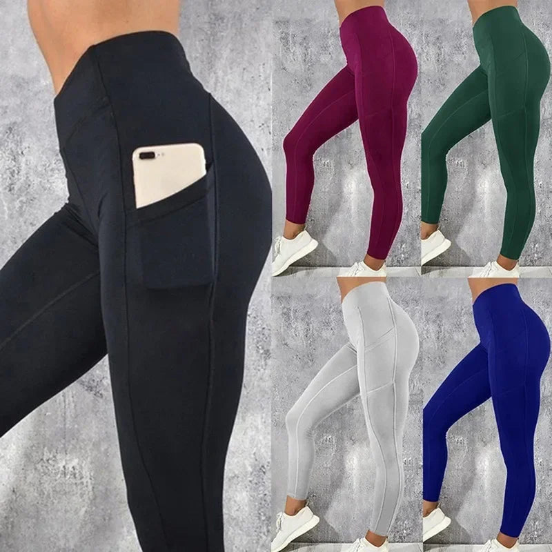 High Waist Butt-Lifting Yoga Leggings with Pocket