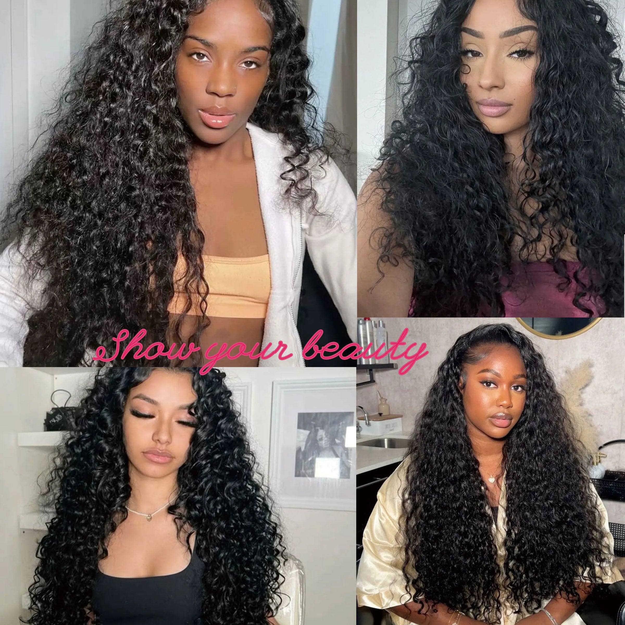 Color #2 Synthetic Curly Lace Hair Bundles