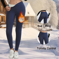 Fleece-Lined High Waist Thermal Leggings