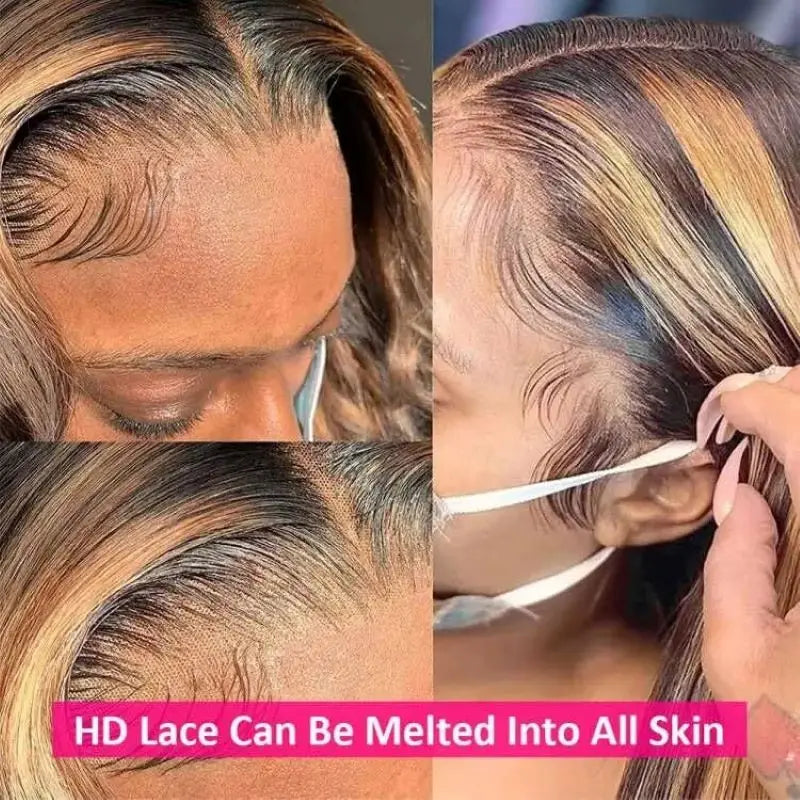 P4/27 Highlight Body Wave HD Lace Frontal Human Hair Wig