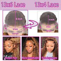 P4/27 Highlight Deep Wave HD Lace Front Curly Wig