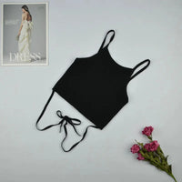 Lace-Up Sleeveless Bandage Crop Top