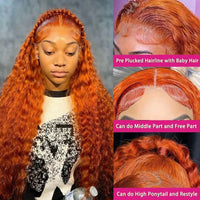 Ginger Deep Wave HD Lace Wig – 13x4 & 13x6 | 200% & 250% Density