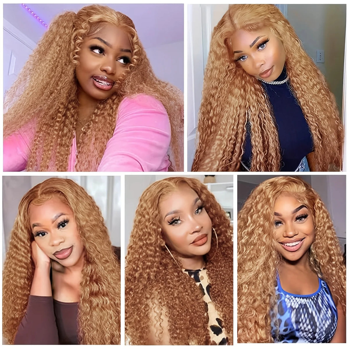 Honey Blonde #27 Deep Wave HD Lace Wig – 13x4 & 13x6