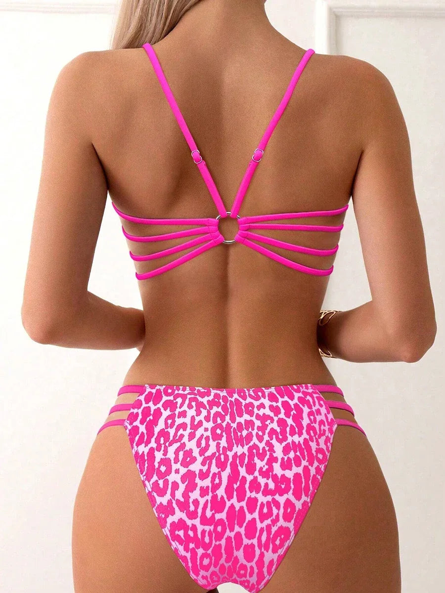 High Waist Bandeau Brazilian Bikini Set