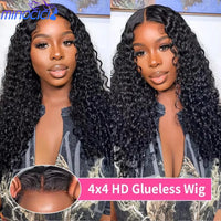 Deep Wave Glueless HD Lace Wig – 4x4 & 5x5 Closure