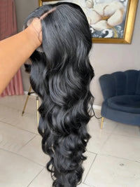 Body Wave HD Lace Wig – Natural Black 13x4 & 13x6 | 180–220 Density