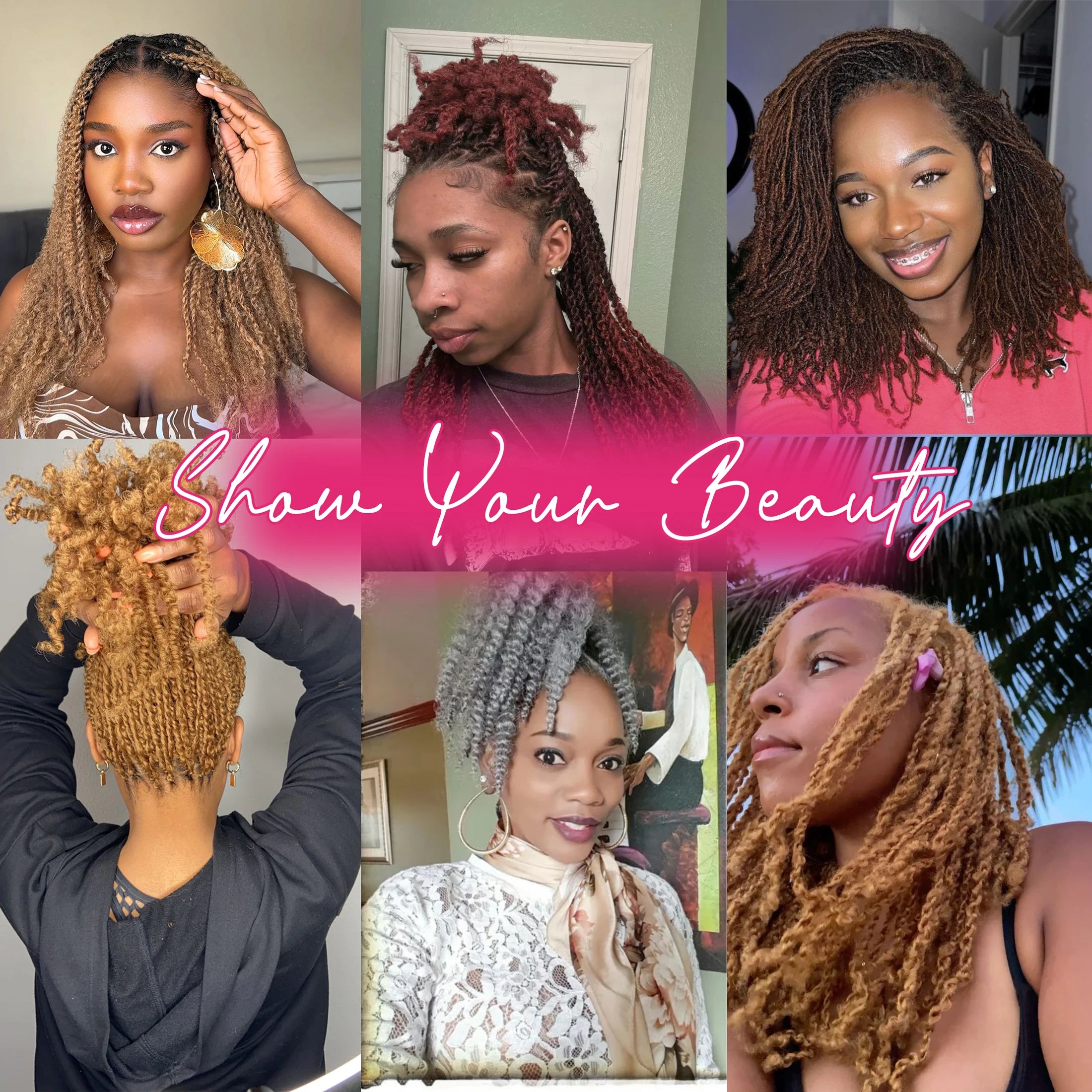 27-1B-27 Human Hair Kinky Twist Extensions