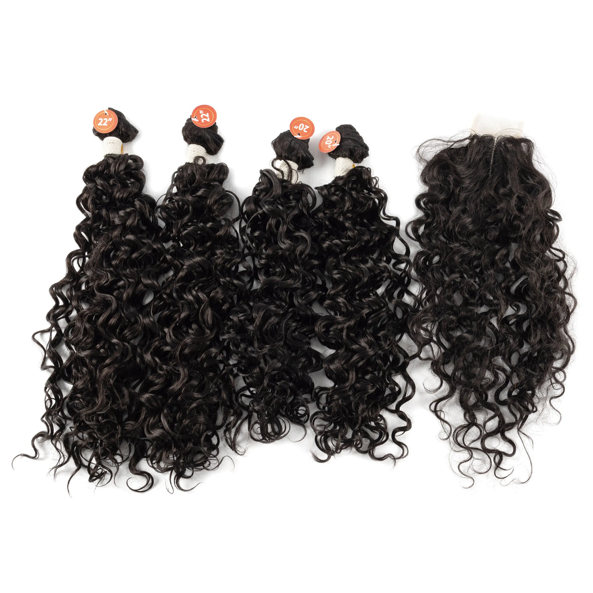Color #2 Synthetic Curly Lace Hair Bundles
