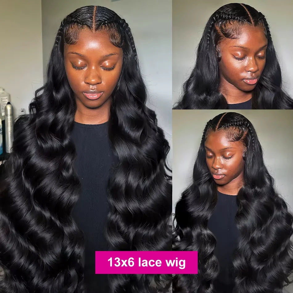 Natural Black Body Wave HD Lace Wig – 5x5 | 13x4 | 13x6 | 150% & 180% Density