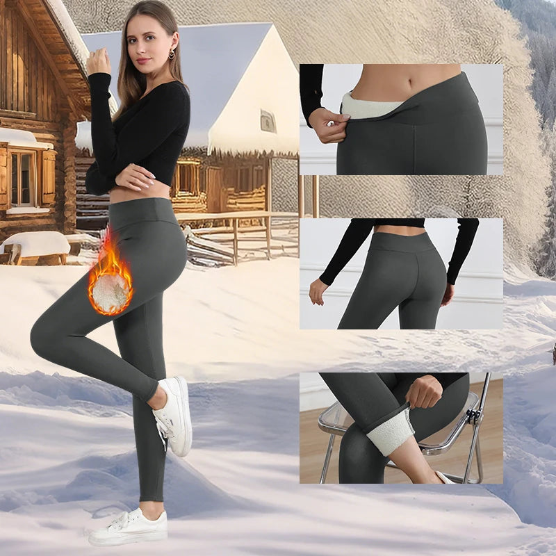 Fleece-Lined High Waist Thermal Leggings