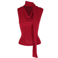 V-Neck Bandage Knit Tank Top